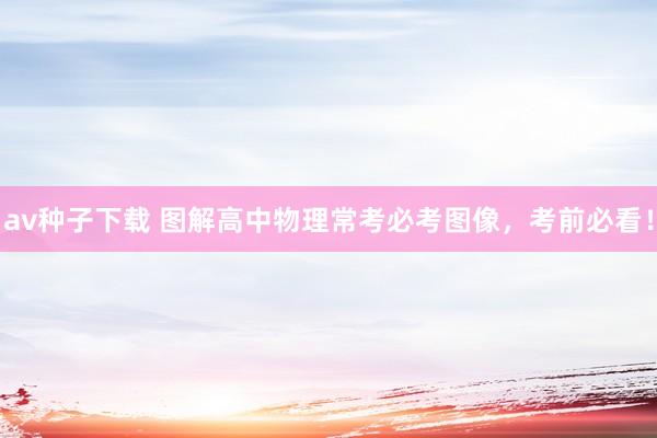 av种子下载 图解高中物理常考必考图像，考前必看！