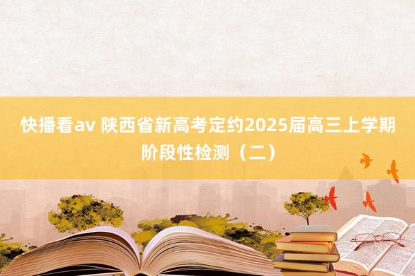 快播看av 陕西省新高考定约2025届高三上学期阶段性检测（二）