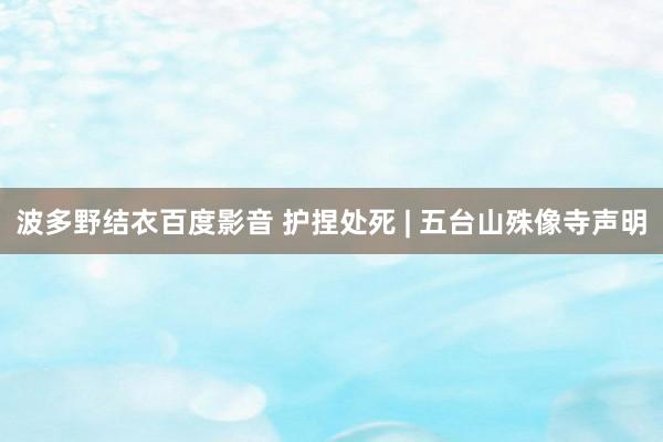 波多野结衣百度影音 护捏处死 | 五台山殊像寺声明