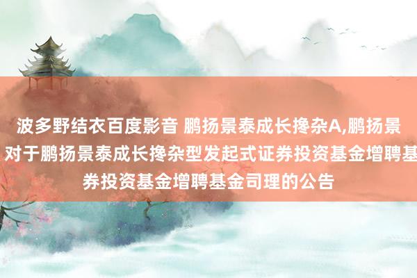 波多野结衣百度影音 鹏扬景泰成长搀杂A,鹏扬景泰成长搀杂C: 对于鹏扬景泰成长搀杂型发起式证券投资基金增聘基金司理的公告
