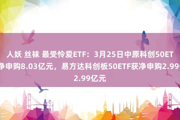 人妖 丝袜 最受怜爱ETF：3月25日中原科创50ETF获净申购8.03亿元，易方达科创板50ETF获净申购2.99亿元