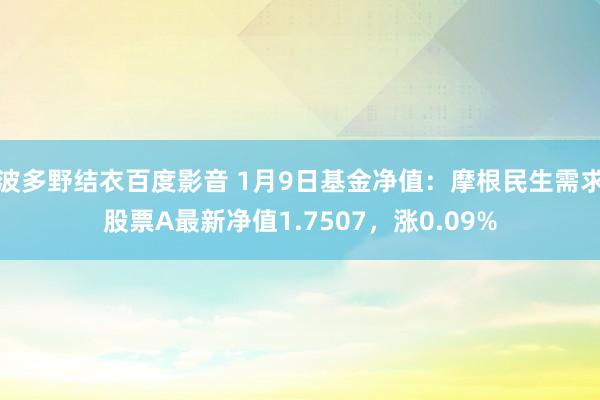 波多野结衣百度影音 1月9日基金净值：摩根民生需求股票A最新净值1.7507，涨0.09%