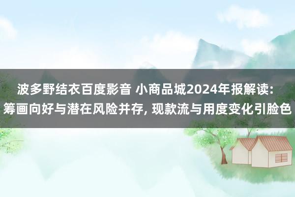 波多野结衣百度影音 小商品城2024年报解读: 筹画向好与潜在风险并存， 现款流与用度变化引脸色