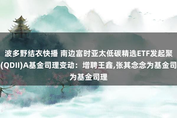 波多野结衣快播 南边富时亚太低碳精选ETF发起聚会(QDII)A基金司理变动：增聘王鑫，张其念念为基金司理