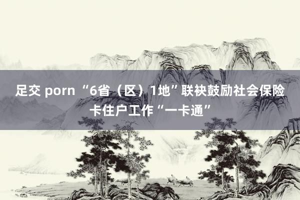 足交 porn “6省（区）1地”联袂鼓励社会保险卡住户工作“一卡通”