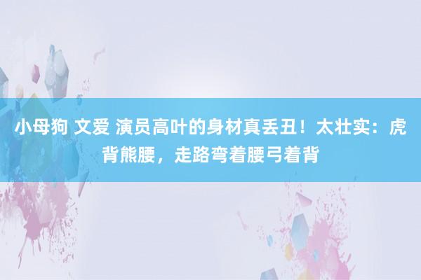 小母狗 文爱 演员高叶的身材真丢丑！太壮实：虎背熊腰，走路弯着腰弓着背